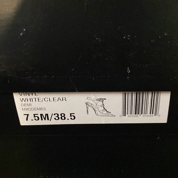 BCBG VINYL WHITE/CLEAR HEELS - Picture 4 of 4